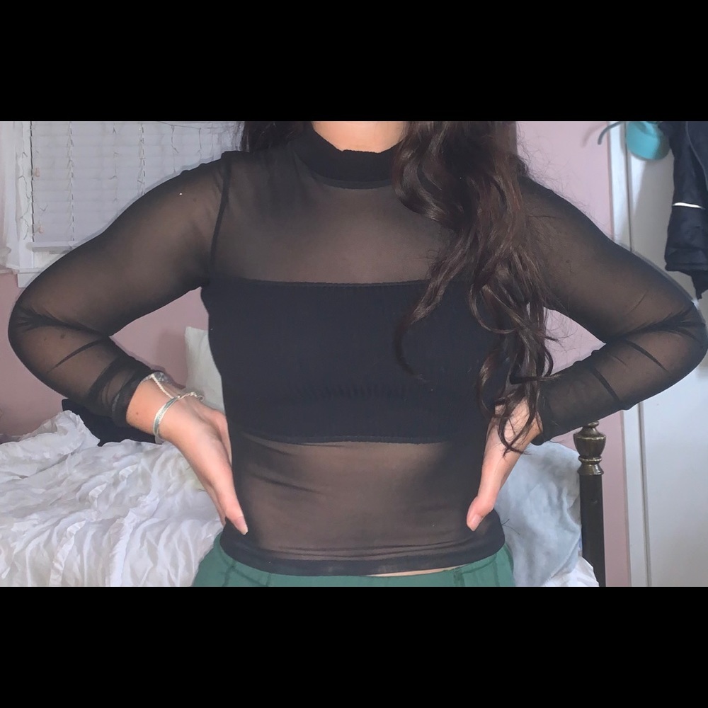 Fashion Nova Mesh Crop Top